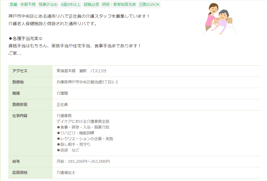 神戸介護最高給与