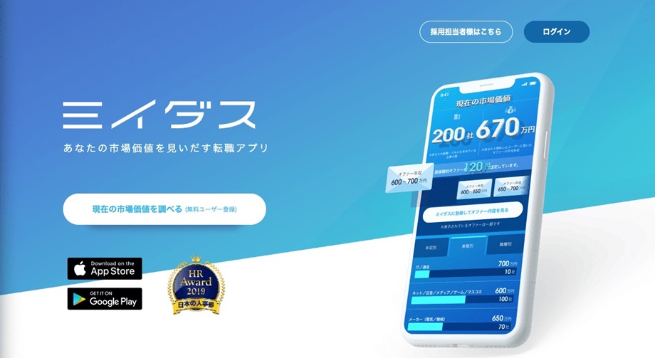 ミイダス転職サイト